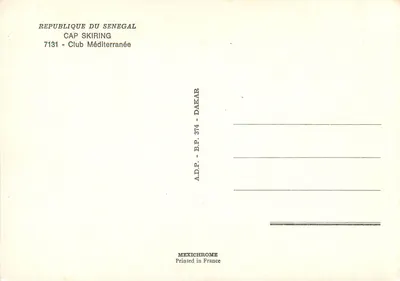Cap Skiring — Senegal — editor IRIS — Verso