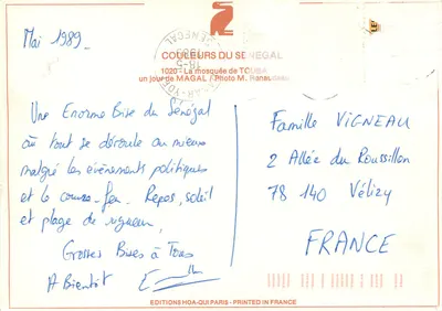 Mesquita de Touba — Senegal — Éditions HOA-QUI — Verso