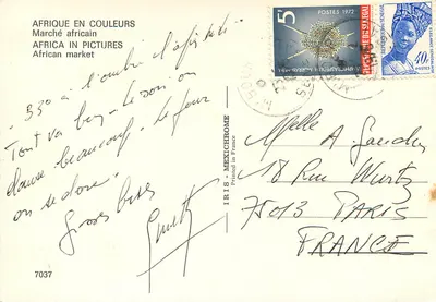 Mercado africano — Senegal — editor AFRIQUE EN COULEURS, n° 7037 — Verso