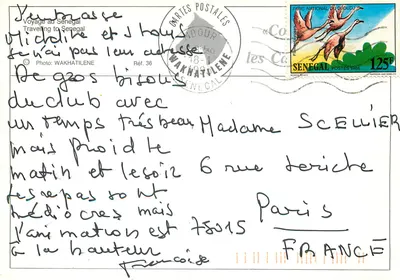 Senegal... — paisagem de pôr do sol com grande 'K' e mulher com turbante — editor Wakhatilene, Ref. 36 — Verso