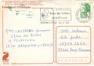 Hôtel Meridien Dakar — Hotele 'Méridien' (NGOR i DIARAMA) Dakar — Wydawnictwo HOA-QUI — Rewers