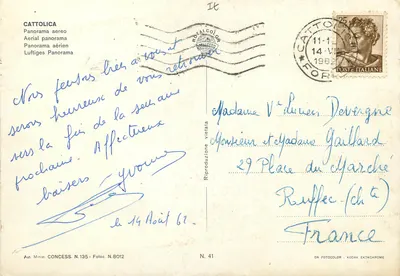 Vista aérea da costa — Cattolica — editor Cattolica, N. 41 — Verso