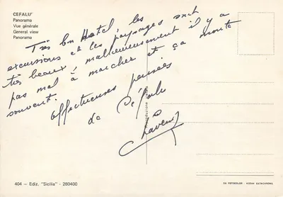 Cefalù — Pejzaż ogólny — Wydawnictwo 'Sicilia' nr 404 — Rewers