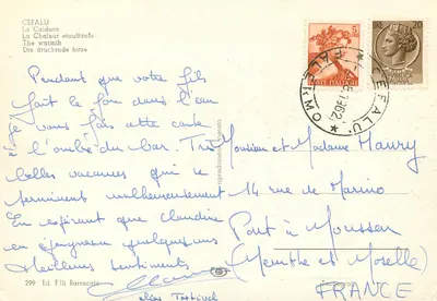 Cefalù — La Caldura — Wyd. F.lli Barracato n°299 — Rewers