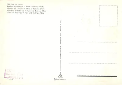 Certosa di Pavia — Groby Ludovico il Moro i Beatrice d'Este — wydawca Lombardia, nr PV 41/5 — Rewers