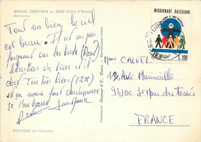 BREUIL-CERVINIA — widok na Mont Cervin — wydawnictwo Brunner & C. Como, nr 606-0203 — Rewers
