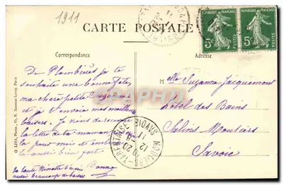 Plombières-les-Bains — Morainy Parku — Kolekcja P. Duroch - Agencja wynajmu — Rewers