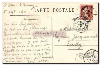 Sainte-Anne-d'Auray — Bazylika i Plac — kolekcja Villard, Quimper — Rewers