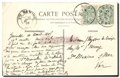 Grenoble — Vista Geral e o Massif de Taillefer — Verso