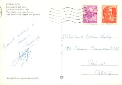 Cesenatico — plaża widziana z morza — P. Marzari S.r.l.-Schic — Rewers