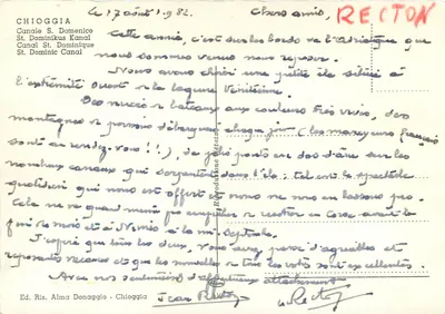 Chioggia — Kanał św. Dominika — Wyd. Ris. Alma Donaggio — Rewers