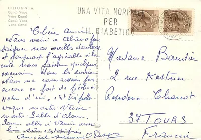 Chioggia — Canal Vena — Éd. RIS. A. Donaggio n°182 — Rewers