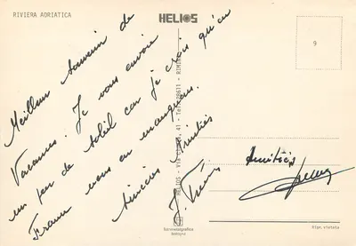 Zachód słońca nad Riwierą Adriatycką — HELIOS, Bologna — Rewers