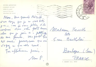Zachód słońca nad Adriatycką Rivierą — P. Marzari S.R.L. Schio, n°2 — Rewers