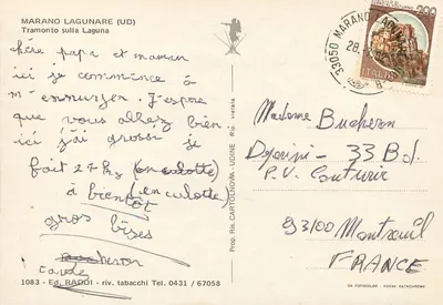 Marano Lagunare (UD) — zachód nad Laguną — wyd. Raddi n° 1083 — Rewers