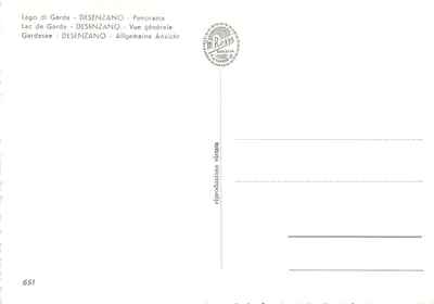 Lago di Garda - DESENZANO - Panorama — M. Ross, Brescia, n° 651 — Rewers