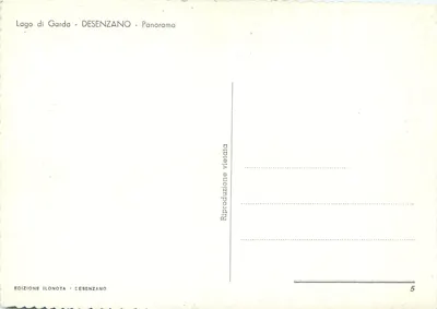 Lago di Garda - DESENZANO - Panorama — Wydawnictwo Ilonota, nr 5 — Rewers