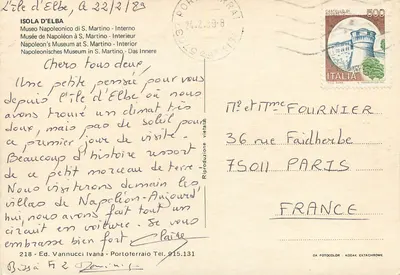 Wyspa Elba - Muzeum Napoleona w S. Martino - Wewnętrzny — Wyd. Vannucci Ivana, n°218 — Rewers