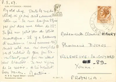 Poggio - Elba pittoresca — Magit, N. 224 I. E. — Rewers