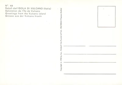 Isola di Vulcano — widok panoramiczny — Soc. Trimboli Puccini, nr 48 — Rewers