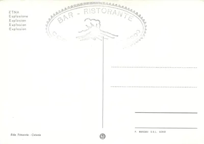 Étna — Explosão — Editora Trinacria - Catânia — Verso