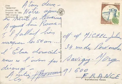 Etna — Erypcja 1983 — Wydawca Terni — Rewers
