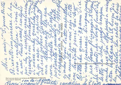 Bouquet de roses — malowanie — Tranquillo Fregoni, n° 14302/75 — Rewers