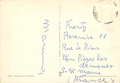 Roses — Wysyłka urodzinowa włoska — Stampato in Italia n° 912/4 — Rewers