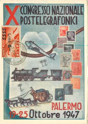Xº Congresso Nacional das Pós-Telegráficas — Palermo — Editor Sciarrino