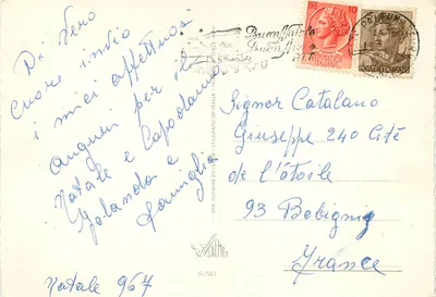 Świąteczna dekoracja — czerwona świeca w szklance do brandy — wydawca Salmec — Rewers