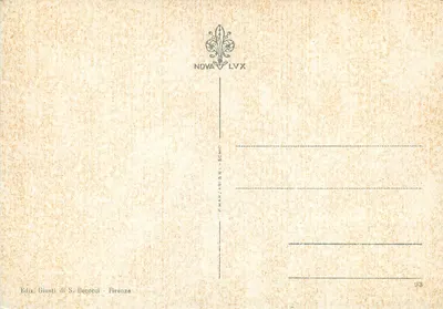 Florença — Panorama noturno e diurno — Ediz. Giusti di S. Becocci — Verso
