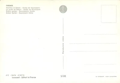 Grotta del Buontalenti — Giardino di Boboli — Innocenti, seria 612 — Rewers