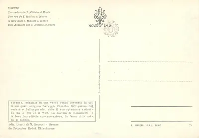 Florence — widok z San Miniato al Monte — wydanie Nova LVX — Rewers