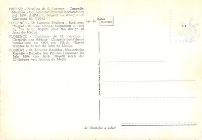 Bazylika San Lorenzo - Kaplica Medyceuszy — zaczęta w 1604 r. przez Arch. Nigetti — Rewers