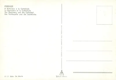 Florencja — Katedra i Baptysterium — Ediz. De Maria nr FI 21 — Rewers