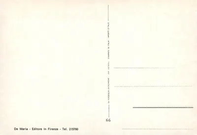 Florencja — widok panoramiczny z katedrą i mostem Vecchio — De Maria — nr 66 — Rewers