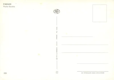Florence — Most Vecchio — O.V.E.T. n°326 — Rewers