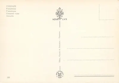Florenca — widok panoramiczny — Wydawnictwo Nova LVX — Rewers