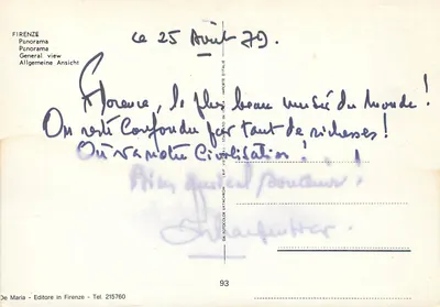 Florença — Panorama — De Maria, n°93 — Verso