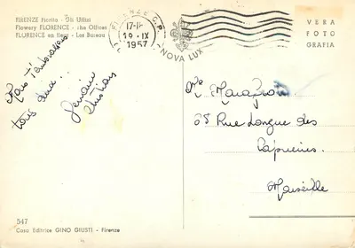 Florence w kwiecie — Oficje — Gino Giusti, n°547 — Rewers