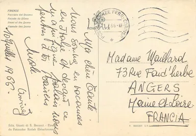 Florence — Katedra w Florencji — Wyd. Giusti di S. Becocci, Florenca — Rewers