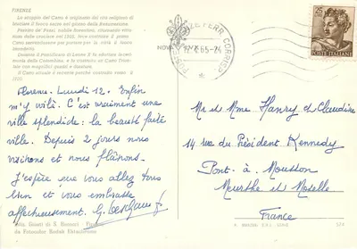 Florencio — Carro Trionfale diante da catedral — Edição Giusti di S. Becocci — Verso