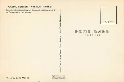 Las Vegas — Las Vegas Strip — Las Vegas News Agency — Achterkant