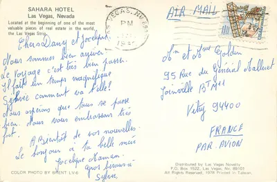 Hotel Sahara — Las Vegas, Nevada — Dystrybutor Las Vegas Novelty — Rewers