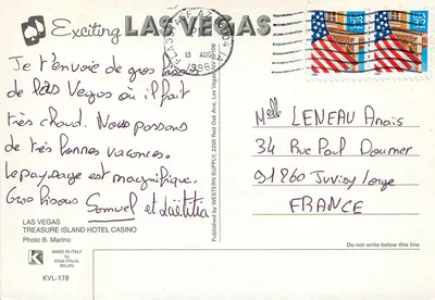 Las Vegas — Fontanna Mirage i hotel Treasure Island — wydawca Kina Italia, nr KVL-178 — Rewers