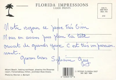 Miami Beach — vista aérea — Florida Impressions, n°310 — Verso