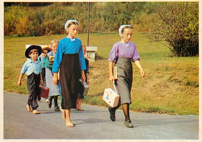 Amish Country — crianças caminhando da escola — Stel-Mar Super Scenics S-21