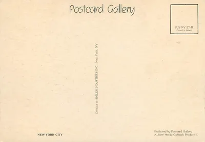 Nova York — vista do porto com barcos a vela — Postcard Gallery, n° 2US NY 57-B — Verso