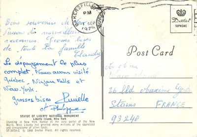 Estátua da Liberdade Monumento Nacional — Ilha da Liberdade, Nova York — Dexter Press DT-34724-C — Verso