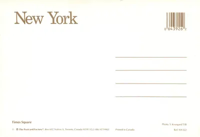 Times Square — Nowy Jork — The Postcard Factory — Rewers